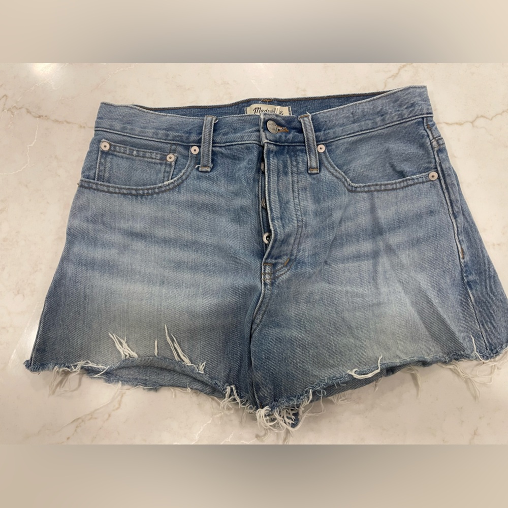 Madewell Relaxed Denim Shorts- light blue- Size 26